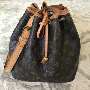 Louis Vuitton Petit Noe Monogrammed Bucket Bag